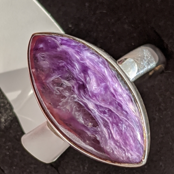 Genuine Russian Charoite Ring - Picture 8 of 8